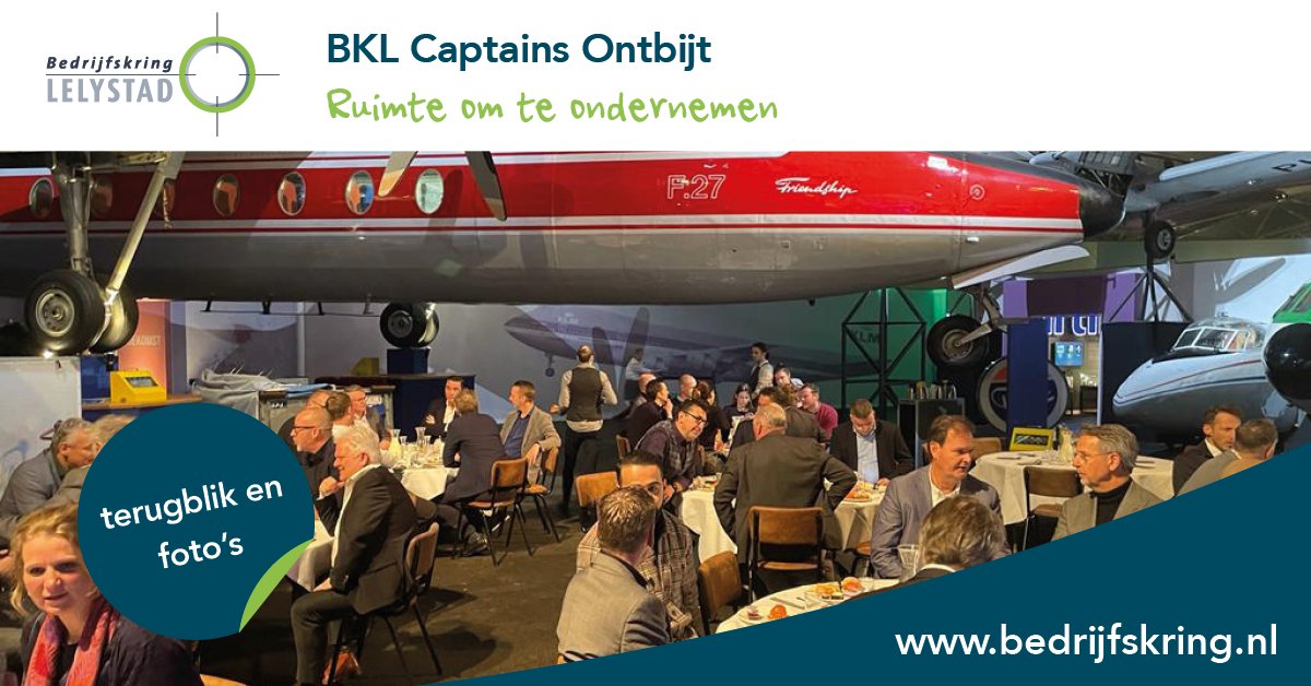 In de sfeervolle museumzaal van luchtvaartmuseum <a href="/Aviodrome/">Aviodrome</a> en onder het genot van een ontbijt van <a href="/Hajerestaurants/">Hajé Shops, Hotels & Restaurants</a> gingen meer dan 60 ondernemers, directeuren en prominenten samen in gesprek tijdens het BKL Captains Ontbijt 2021. Check de terugblik op bedrijfskring.nl/evenementen/fo…