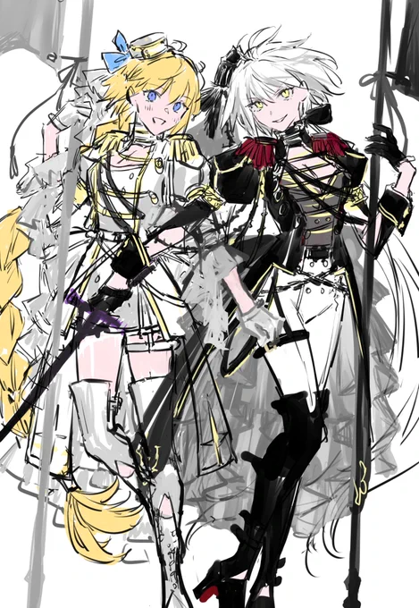 マクロス作品観ると毎回こういう絵描きたくなる〜〜〜というラフ 