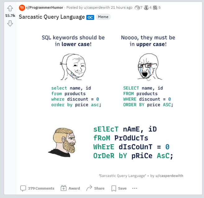 ProgrammerMeme1's tweet image. Good jokes i see