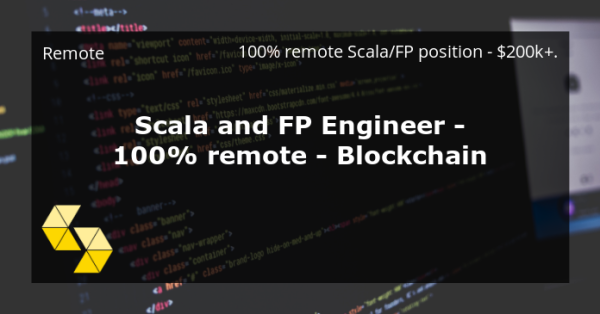 ScalaJobboard's tweet photo. New Opportunities✨! Scala and FP Engineer - 100% remote - Blockchain, 100% remote Scala/FP position - $200k+.. https://t.co/Ki76t5qtB0