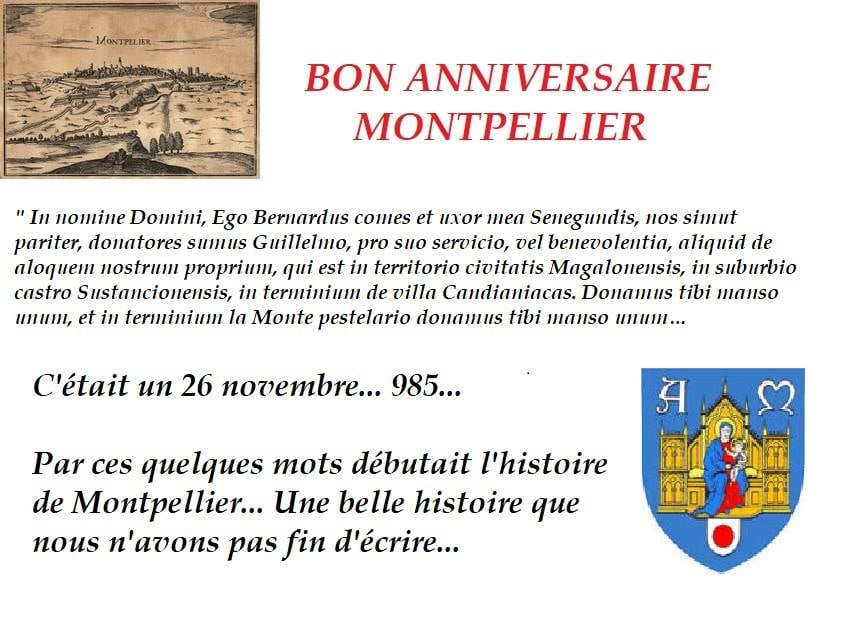 o_piau's tweet photo. Un bon anniversaire pour cette belle ville riche d'histoire, riche de cultures. I 💙 Montpellier !
@montpellier_ | @Montpellier3m 
___
D'après https://t.co/znrGX0rlz4 https://t.co/BtQR3eS6sj
