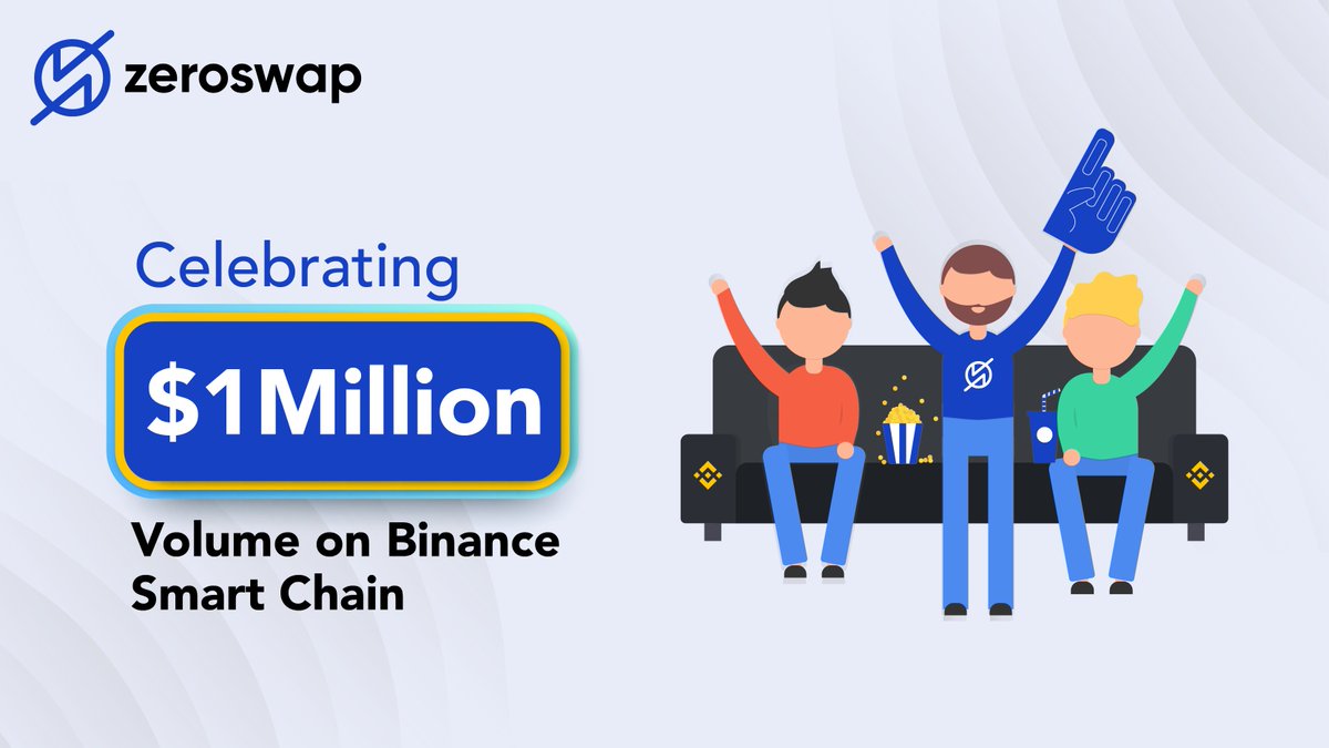 ZeroSwapLabs's tweet photo. 👑 In just 20 Hours, We closed the volume of $1million on #ZeeDEX, Well, that counts for celebration 🎂

Giving away 500 $ZEE, Go Amplify

- Like This Tweet
- Quote Tweet and Tag @BinanceChain 
- Write - "Never Pay Gas on #BSC, Try Out - https://t.co/vi1pvdcxiL" https://t.co/A93LZhqvFV