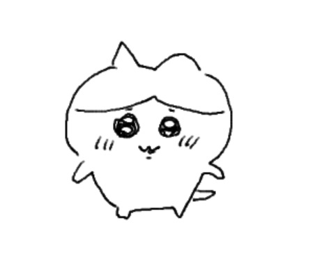 見て描いたハチワレ 