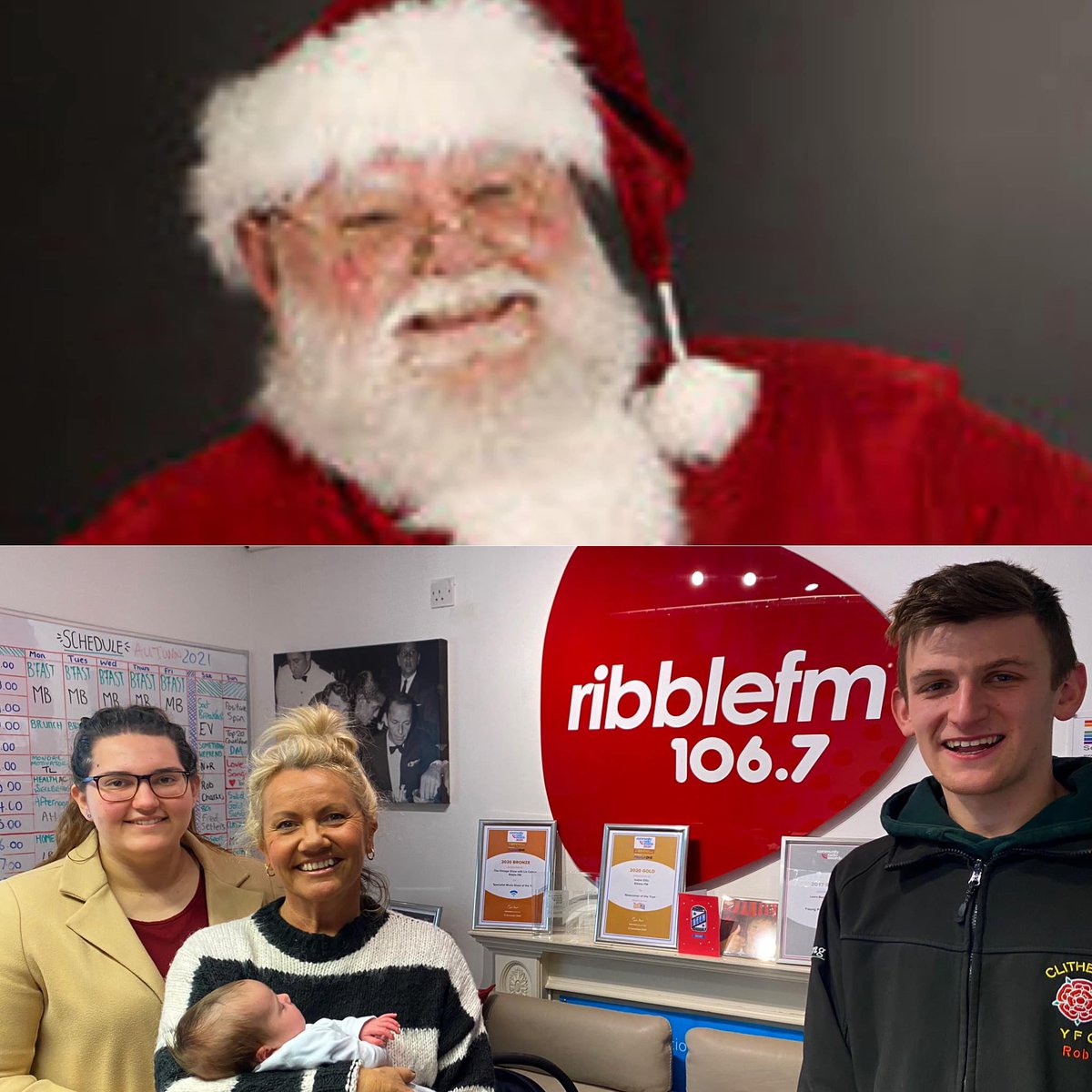 ribblefm's tweet photo. #RibbleValleyLife is here from 12-1pm with @ruthtelford - a very special visitor talking about his #sleigh! Father Christmas followed by Hazel and Rob from @ClitheroeYFC talking about the club and their Tractor Run which is back for 2021! Tune in for some great music too! :) https://t.co/b7D2Mxvmm1