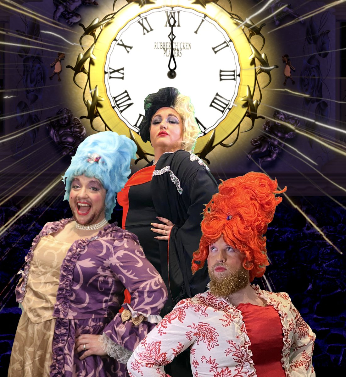 RChickenPlayers's tweet photo. The 'ladies' are all ready for the ball! Are you? Come see 'Socially Distant Cinderella' Starting next week at Newbridge Memo! Tickets available from https://t.co/txpbSPPAy2 https://t.co/MQ67i8PyzW