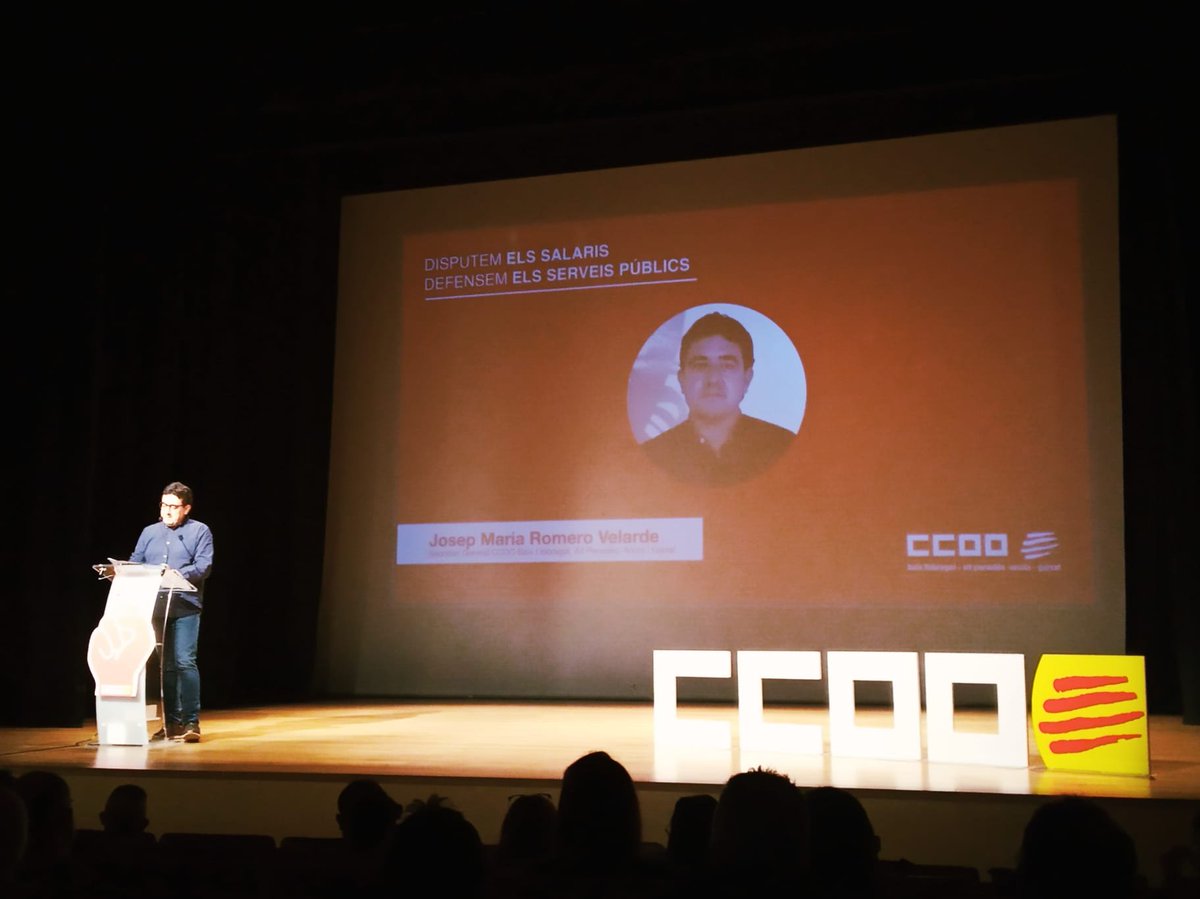 ccoocatalunya's tweet photo. #AssembleaCCOO de delegades i delegats del Baix Llobregat.
"Disputem salaris. Defensem els serveis públics”
Amb intervencions de @JmRomero73, secretari general de @ccoo_bll_apag, i @PachecoJpacheco, secretari general de CCOO de Catalunya. https://t.co/n76dQm7Mj7
