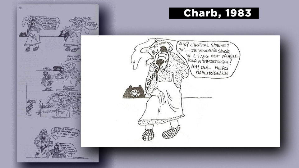 Il y a 47 ans, Simone Veil se présentait devant l’Assemblée nationale pour défendre la loi légalisant l’IVG. 
En fouinant dans nos archives de médias scolaires pour voir ce qu’en disaient alors les élèves, quelle surprise de trouver cette BD de Charb! #Thread #EducMediasInfo