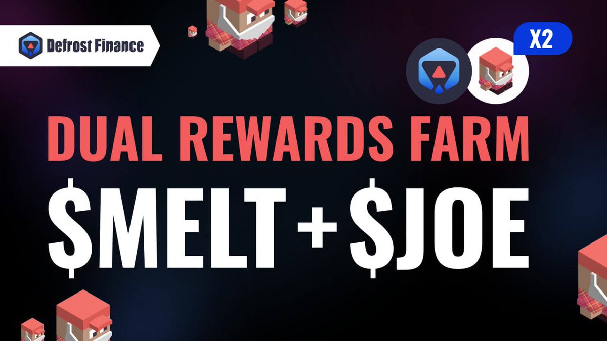 Avalanche_Space's tweet photo. 😍 New farm coming online at 18:30 UTC 

💰Dual rewards in $MELT and $JOE 

➡️ Head to @Defrost_Finance or @traderjoe_xyz 

➡️ Put your $MELT / $AVAX to good use

🔽To mine $MELT, see👇
https://t.co/JaIaoQuSwg

#AvalancheSpace #Avalanche https://t.co/MtZEhNXz0k