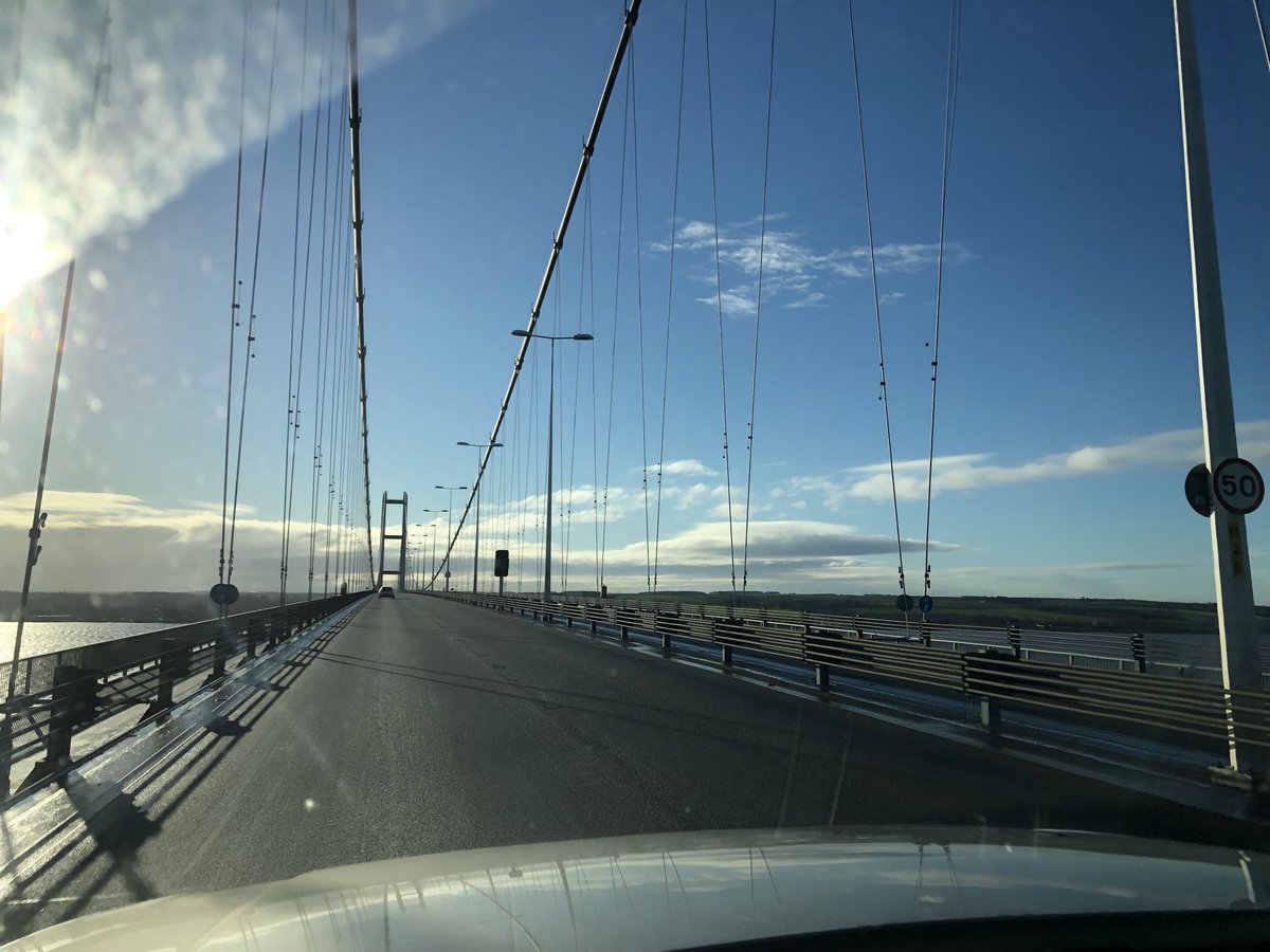 Heading to #Skegness this morning for a #PR opportunity with a client. The #Humber Bridge never fails to amaze me, especially on a beautiful sunny morning!