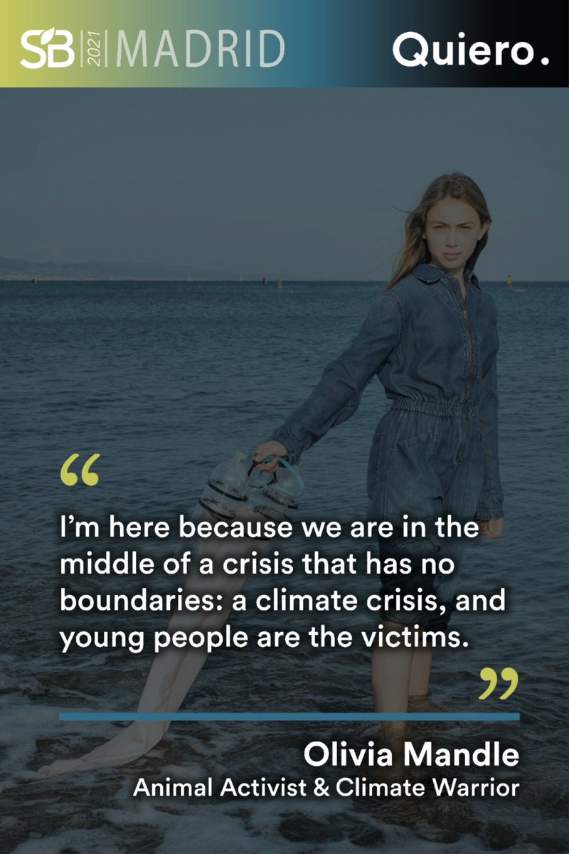 SustainBrandsEs's tweet photo. For her generation, for the Planet, for animals, for herself she is doing #lobbyforgood @SustainBrandsEs @oliviamandle @SomosQuiero #SBMadrid21 #BuildBackBetter https://t.co/yfiqOHnvcq