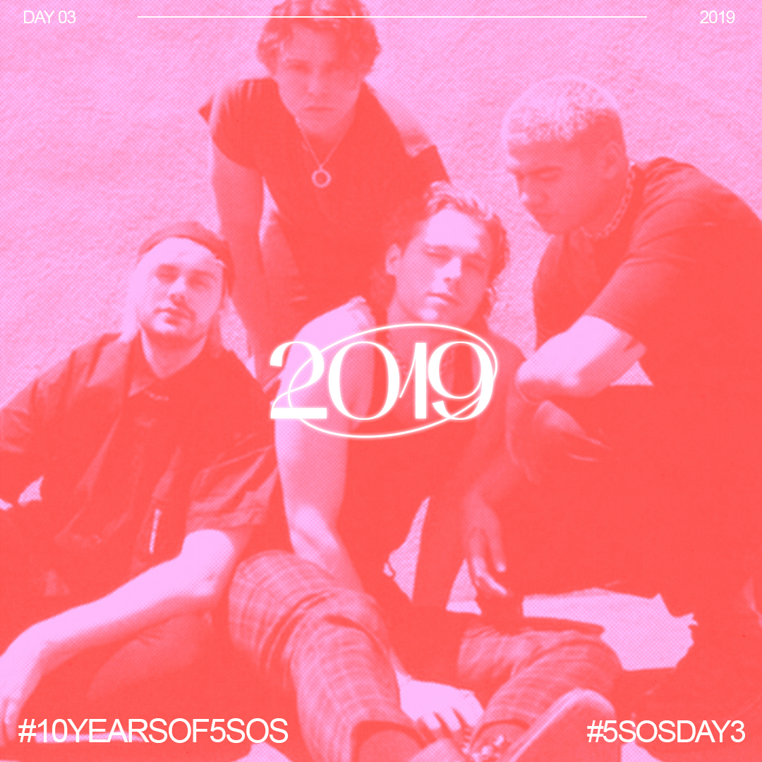 Tha5SOSFamily's tweet photo. Another day. Another year.
Today we celebrate the year 2019 from @5SOS' career. This year the band released a few singles and they also went on the World War Joy tour!
Use the hashtags: #5SOSDay3 & #10YearsOf5SOS to share your favorite 5SOS moments of this year. https://t.co/0ilTeCxxtx