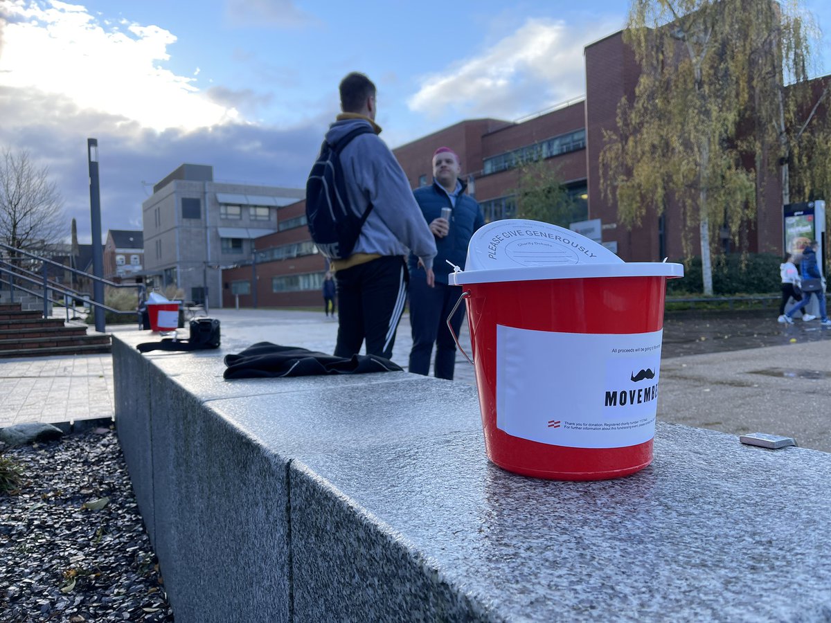 Spot us on campus raising money for Movember, a fantastic cause raising awareness of mental health! All donations appreciated! @demontfortsu <a href="/DMUsports/">DMUsport</a> <a href="/dmuleicester/">dmuleicester</a>