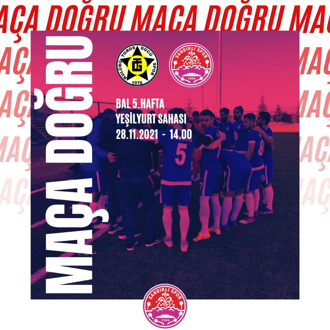 03sandiklispor's tweet photo. MAÇA DOĞRU
🏆 Bölgesel Amatör Lig 9.Bölge 1.Grup 5.Hafta
⚽️ Torosgücüspor - Sandıklıspor
📅 28 Kasım 2021 Pazar 🕒 14:00
🏟 Yeşilyurt Sahası https://t.co/7cTQrkNC2i