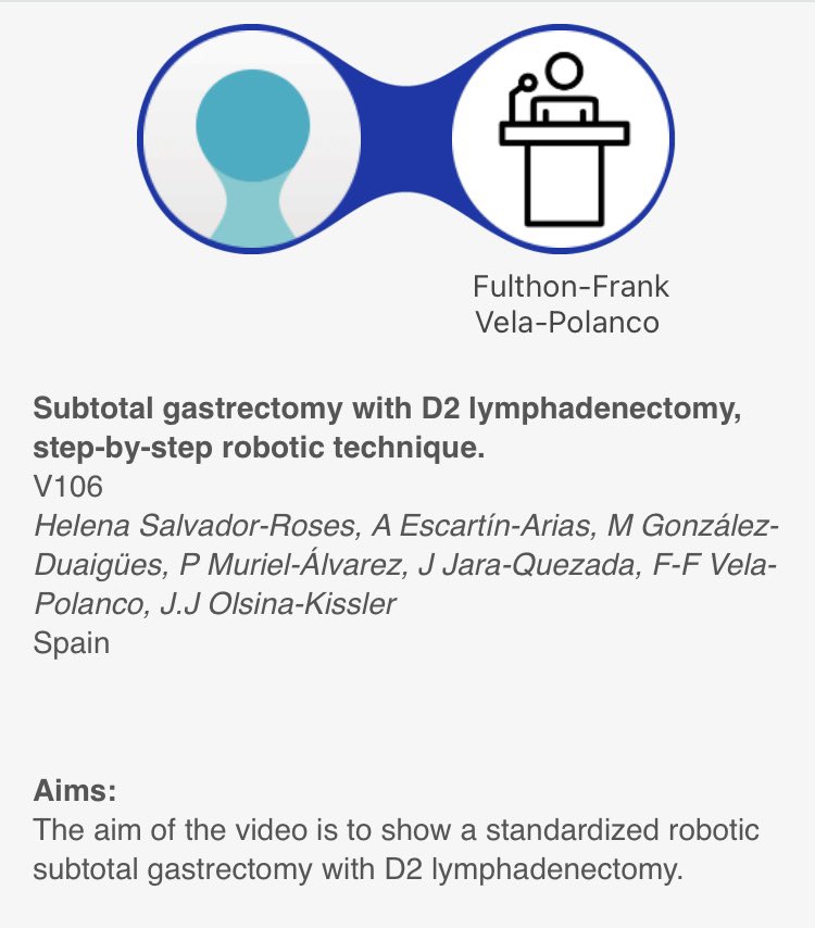 Early morning session!! Explaining our 🤖technique for D2 Subtotal Gastrectomy. Credits for <a href="/HelenaSalvadorR/">Helena Salvador</a> great video! Thanks to our mentors <a href="/JjOlsina/">JJOlsina</a> and <a href="/AlfredoEscartin/">Alfredo Escartin</a> #EAES2021 <a href="/Hbp_EgLleida/">Cirugía HBP y Gástrica H. Arnau de Vilanova Lérida</a> <a href="/aecformacion/">AEC Formación</a>