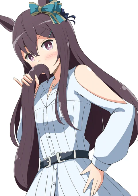 尻尾をもふる私服メジロドーベル 