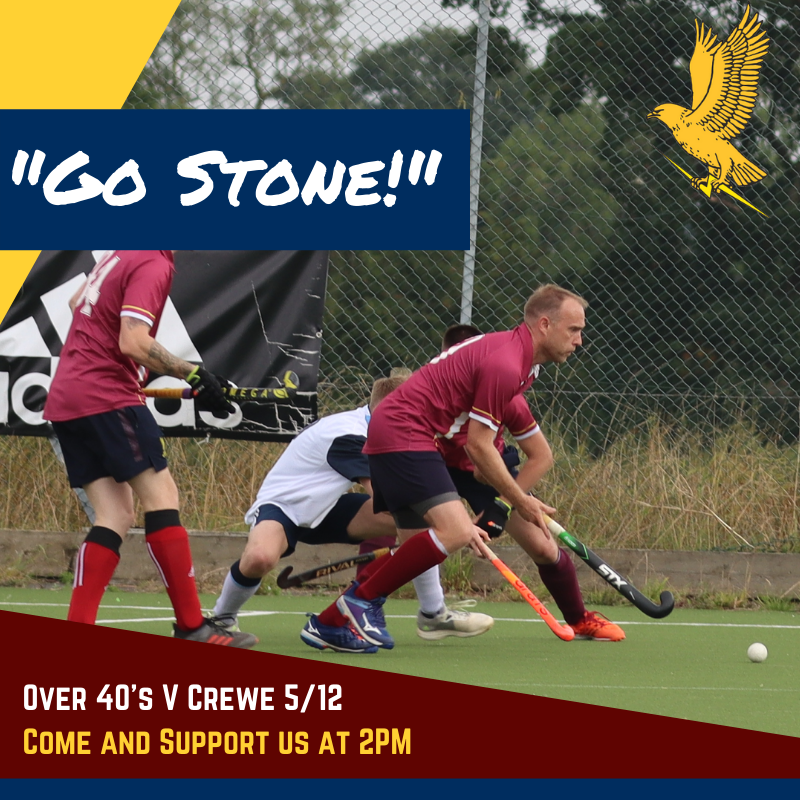 Stonehockeyclub's tweet photo. Come and Support our Men's Over 40's in their EH second round fixture against Crewe Vagrants. #StoneHockeyClub #MightyStone #GoTime https://t.co/QtSApZfHmc