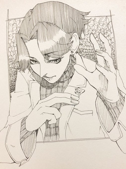 引っ越しの影響でPCがインタ〜ネットに繋がらんので久々にアナログしたという絵 