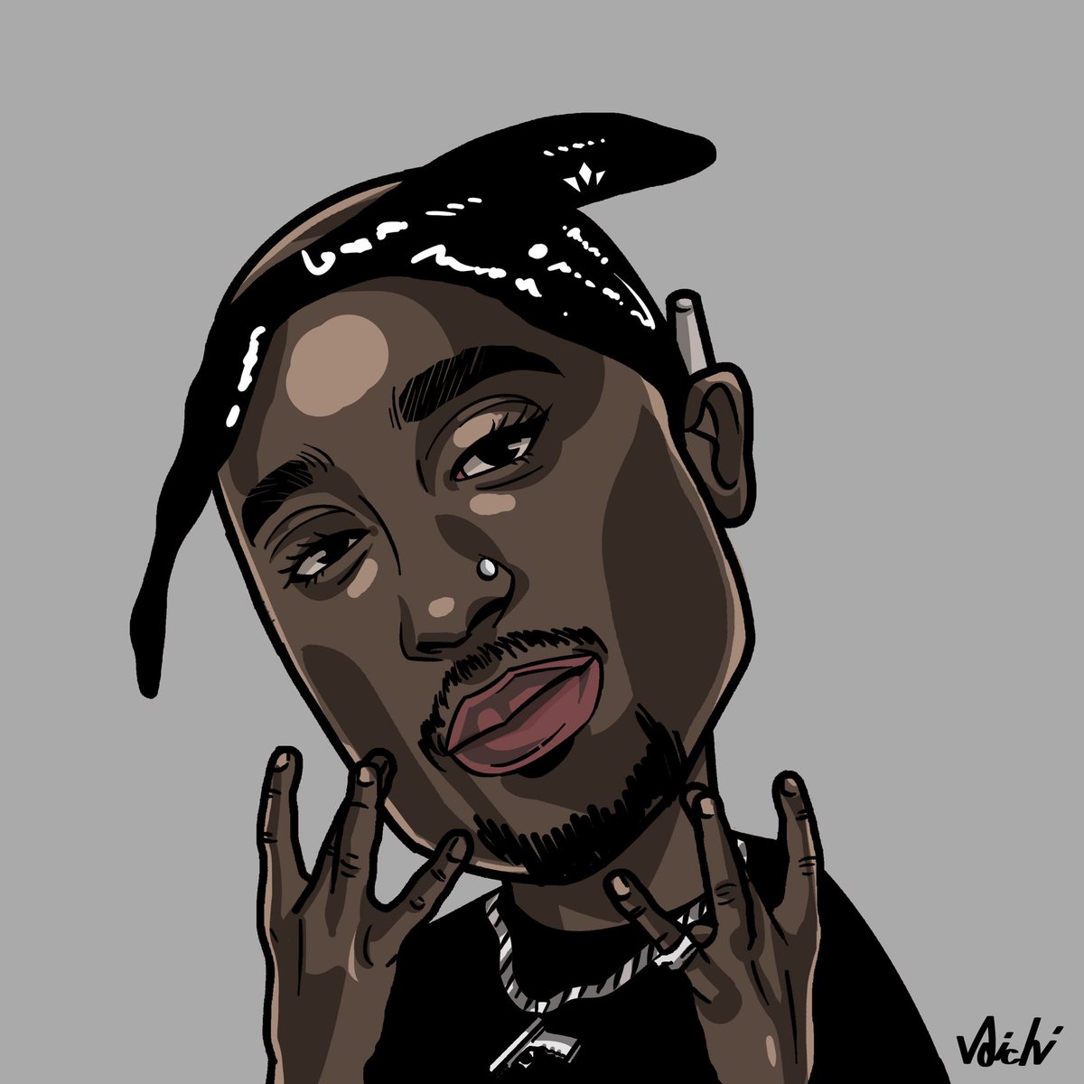 2pac #イラスト #絵 #ヒップホップ