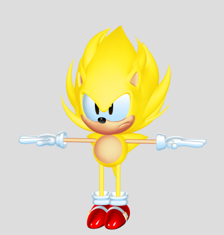 Alexander Gogolev on X: Thanks to awesome @spazer40 sketches of Super Sonic  I was able to understand Super Sonic 2 Style More. Tho in some view angles  he still looks not as