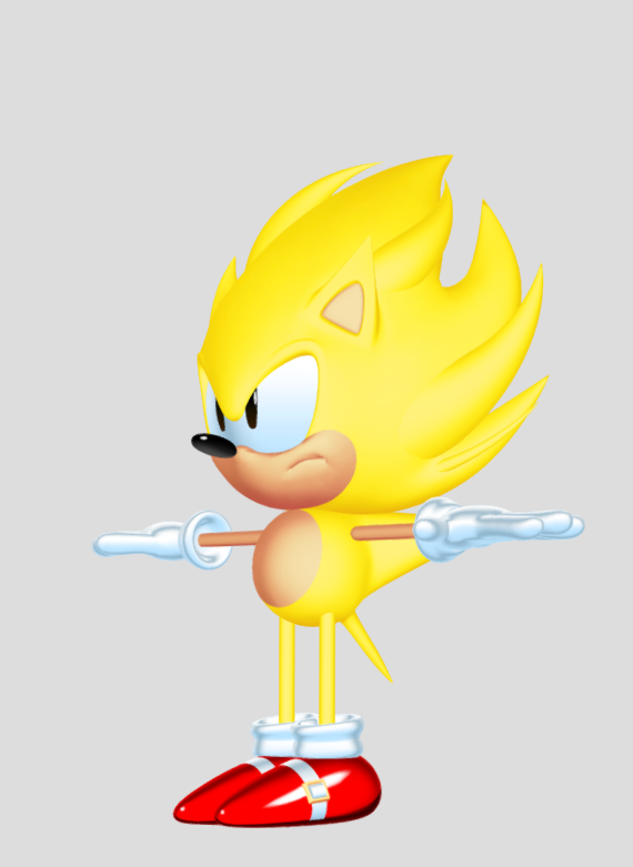 Alexander Gogolev on X: Thanks to awesome @spazer40 sketches of Super Sonic  I was able to understand Super Sonic 2 Style More. Tho in some view angles  he still looks not as