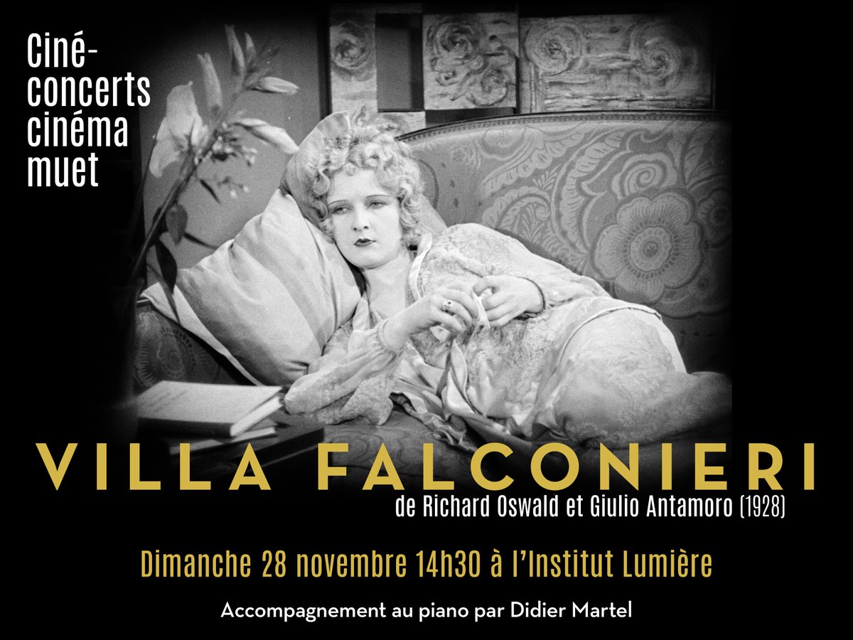 Ce fut l'une des découvertes du festival #Lumière2021. Villa Falconieri, un somptueux muet situé dans la province de Rome, et cosigné Richard Oswald et Giulio Antamoro, en ciné-concert dimanche à 14h30, accompagné au piano par Didier Martel.
