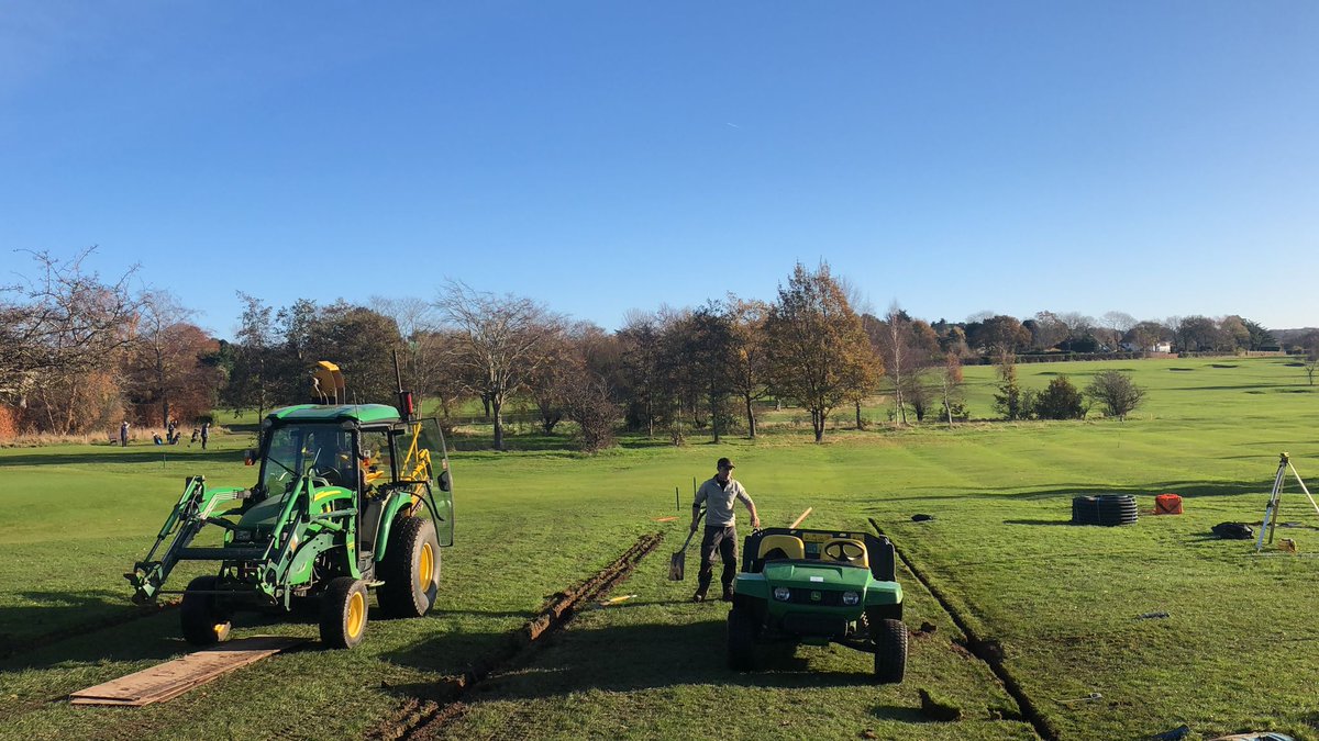 CaldyGolfClub's tweet photo. Essential drainage has started near our 15th tee box before the typical wet English weather hits #CaldyGolfClub #CGC #Golfing #Golfstagram #GolfCourse #GroundsCrew #CaldyHeroes #Caldy #Merseyside #TurfCrew #EnglandGolf #EnglishWeather #AutumnGolf #WinterGolf #2022GolfSeason https://t.co/4FaVmsbJwT