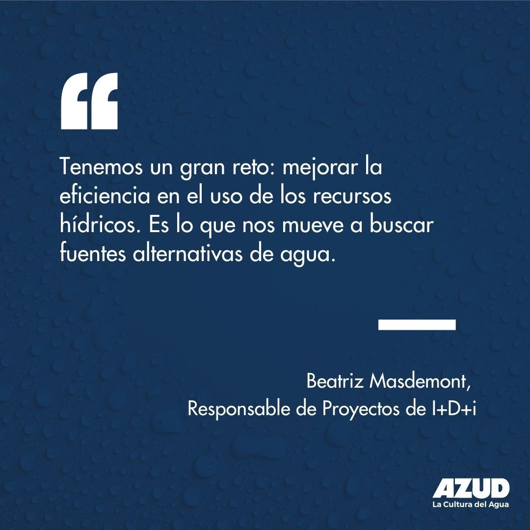 AZUDWater's tweet photo. Nuestra compañera Beatriz Masdemont, Responsable de Proyectos de I+D+i, ofreció un webinar en la Universidad de Alicante sobre el proyecto REUSAGUA: reutilización de aguas depuradas, donde se llegó a esta conclusión.💧♻

#AZUDTeam https://t.co/lTHTT5gYEC