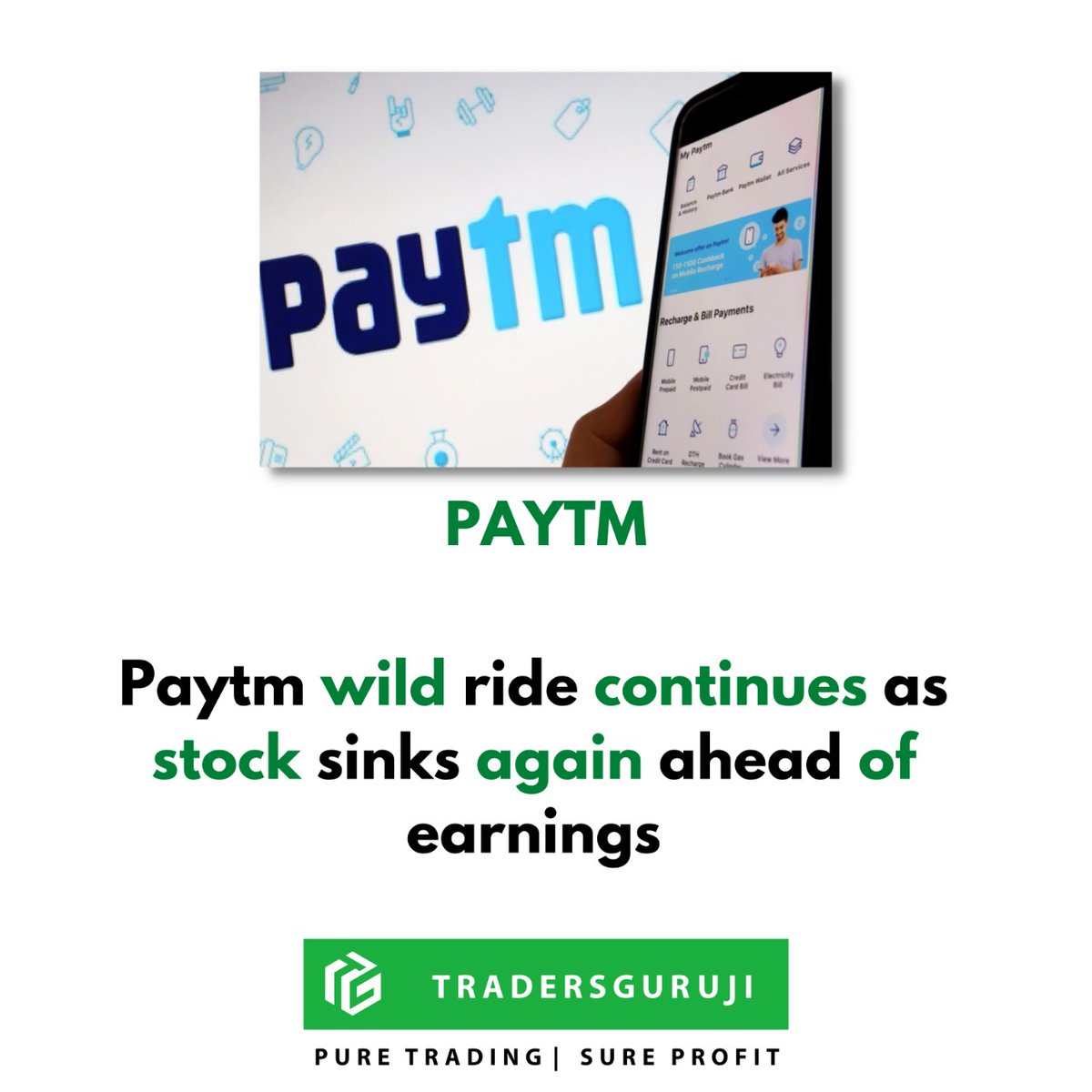 Tradersguruji_'s tweet photo. India’s digital payments giant Paytm NSE -0.82 % is set for another bout of scrutiny on Saturday when it reports earnings in the wake of its record-breaking initial public offering and tumultuous stock market debut.
.
.
Follow 👉 @tradersguruji
.
.
#cspattnaik #Tradersg https://t.co/QLfx4M0MTC