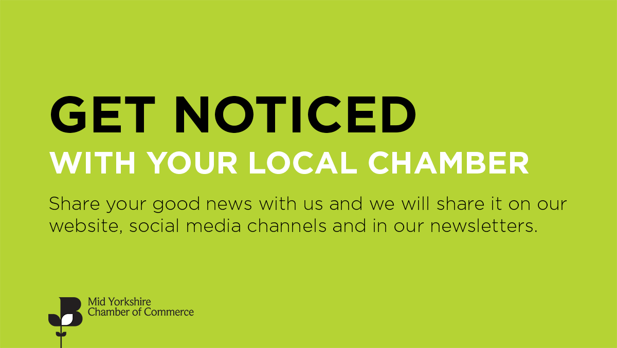 MidYorksChamber's tweet photo. Did you know that Chamber members can get their news featured on our website, social media channels and in our monthly newsletter? Simply send your press release and a photo to marketing@mycci.co.uk and we'll do the rest! #getsupported https://t.co/BBaHYABocO
