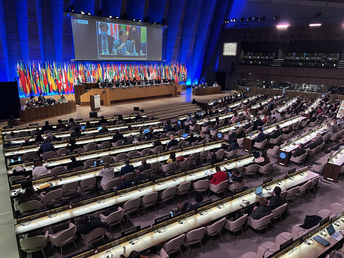 maksimkarliuk's tweet photo. .@UNESCO finally adopted the #AIethics Recommendation - 1st global normative instrument. Exciting implementation work ahead!

Official text coming soon, stay tuned.

Press release📄: https://t.co/3zMCAjyzzg

Press conference📹: https://t.co/m4mUc7k0Zm

#UnescoAI #UnescoAIEthics https://t.co/nvBRfG6T44