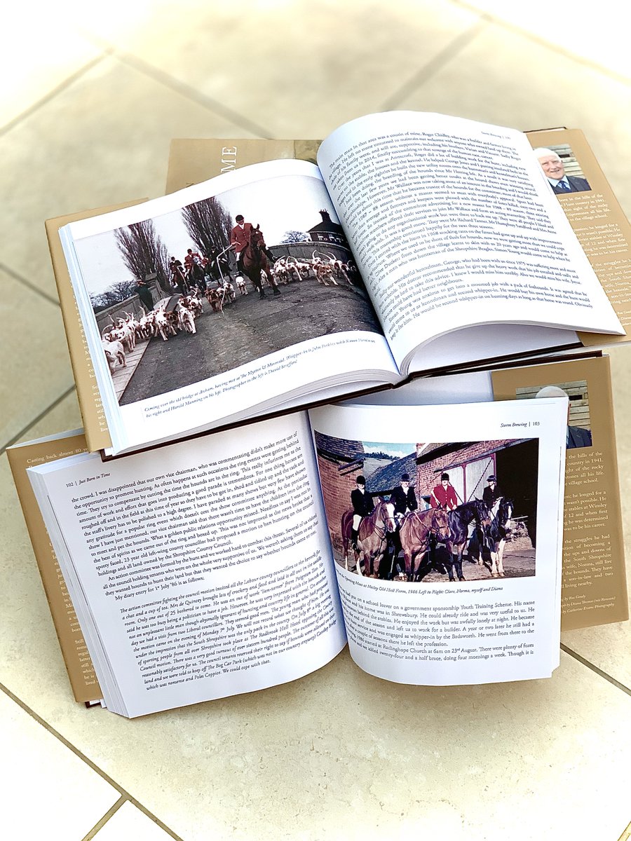 ClareyRowson's tweet photo. Christmas is just around the corner.  If you're looking for a Christmas gift maybe my Dad's book, Just Born in Time might be of interest: Click here to order: https://t.co/uupqSdza5h
#localinterest #shrewsbury #shropshire #huntinghistory #shropshirehills #hunting #horses #hounds https://t.co/ro24HQyZ5E