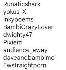 stev #spli2thon on Twitter: "BLOCKLIST OF DAVE/BAMBI PORN ARTISTS ...