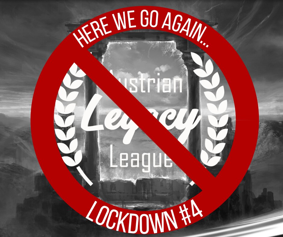Austrian_Legacy's tweet photo. ❗️ Important News❗️
Unfortunately due to the covid lockdown in austria, we need to pause the season like last year.
We hope you all stay safe, wear masks and get vaccinated!
#mtg #covid #lockdown #austria #austrianlegacy #mtglegacy #legacy #linz #gamestore #alm22 #btm22 https://t.co/DyK8QSv2xF