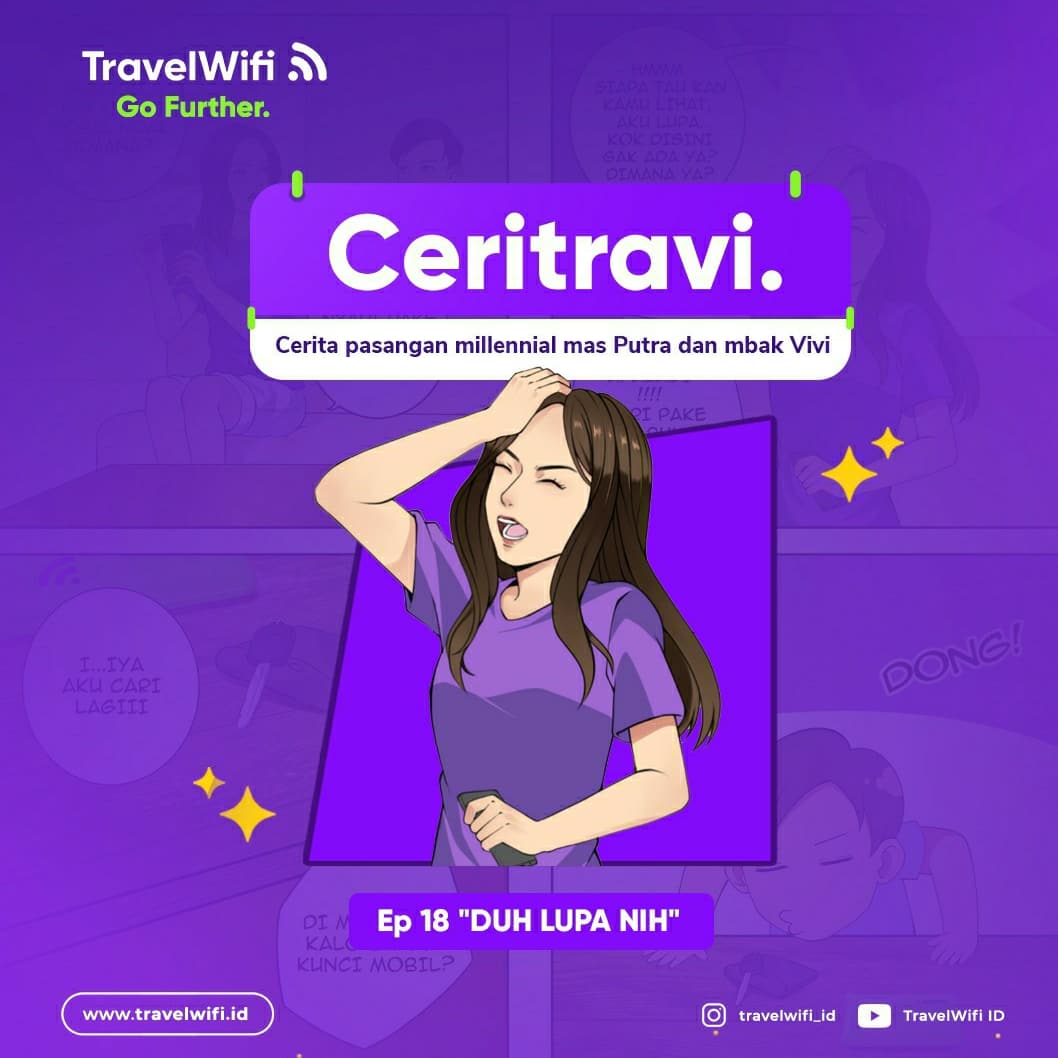 Travelwifi_id's tweet photo. Lupa apaan ya kira-kira? Eits, jangan pada mikir yang aneh-aneh dulu. Kita cari jawabannya, geser dulu gambarnya.
#TravelWifi #MUDAH #yangadasinyalnya #GoFurther #Mifi #NemeninKamuTerus #internetstabil #rentalwifi #wifimudah
#wifippkm #comicstrip #ceritravi #comic https://t.co/OJHSGfE0QG