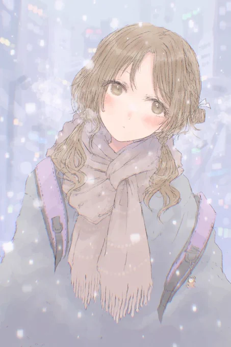 雛菜と雪。 