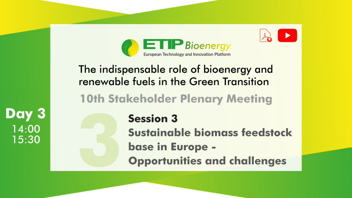 ETIP_Bioenergy's tweet photo. #SPM10 Day 3 replay ▶️
Session 3: sustainable #biomass feedstock
Session 4: implementation measures for #bioenergy and #renewable #fuels in EU
slideshow presentations and video recording are now available👉https://t.co/OiYha3NM24 https://t.co/5uG5NL7ny1