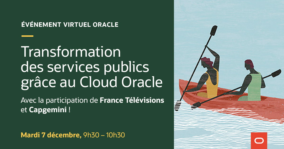 plemartret's tweet photo. En quoi le Cloud est adapté aux besoins du Secteur Public ?
Réduction de coûts ? Agilité ?
protection de la donnée ?
Rejoignez l'event Oracle du 7/12  à 9h30
➡️https://t.co/dEuAmEbLUM 
Le parole est donnée aux utilisateurs avec la participation de @capgeminifrance
 @remibaudot https://t.co/jSjduMpU75