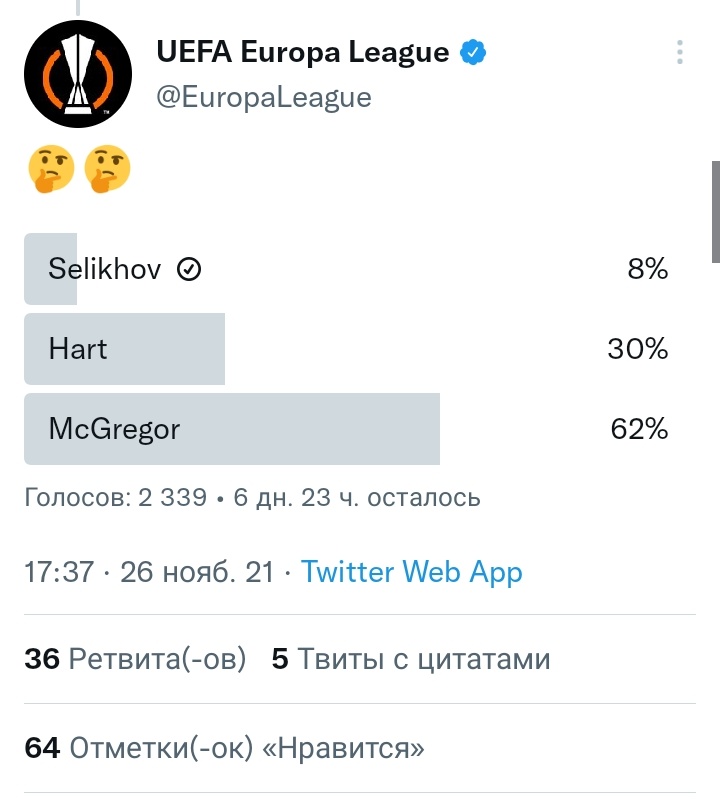 Красно-белые,голосовалка международная🤣поэтому в сторону обидки. Саша заслужил этой игрой быть лучшим. Вы знаете,что делать
Вперёд Спартак 🔴⚪💪