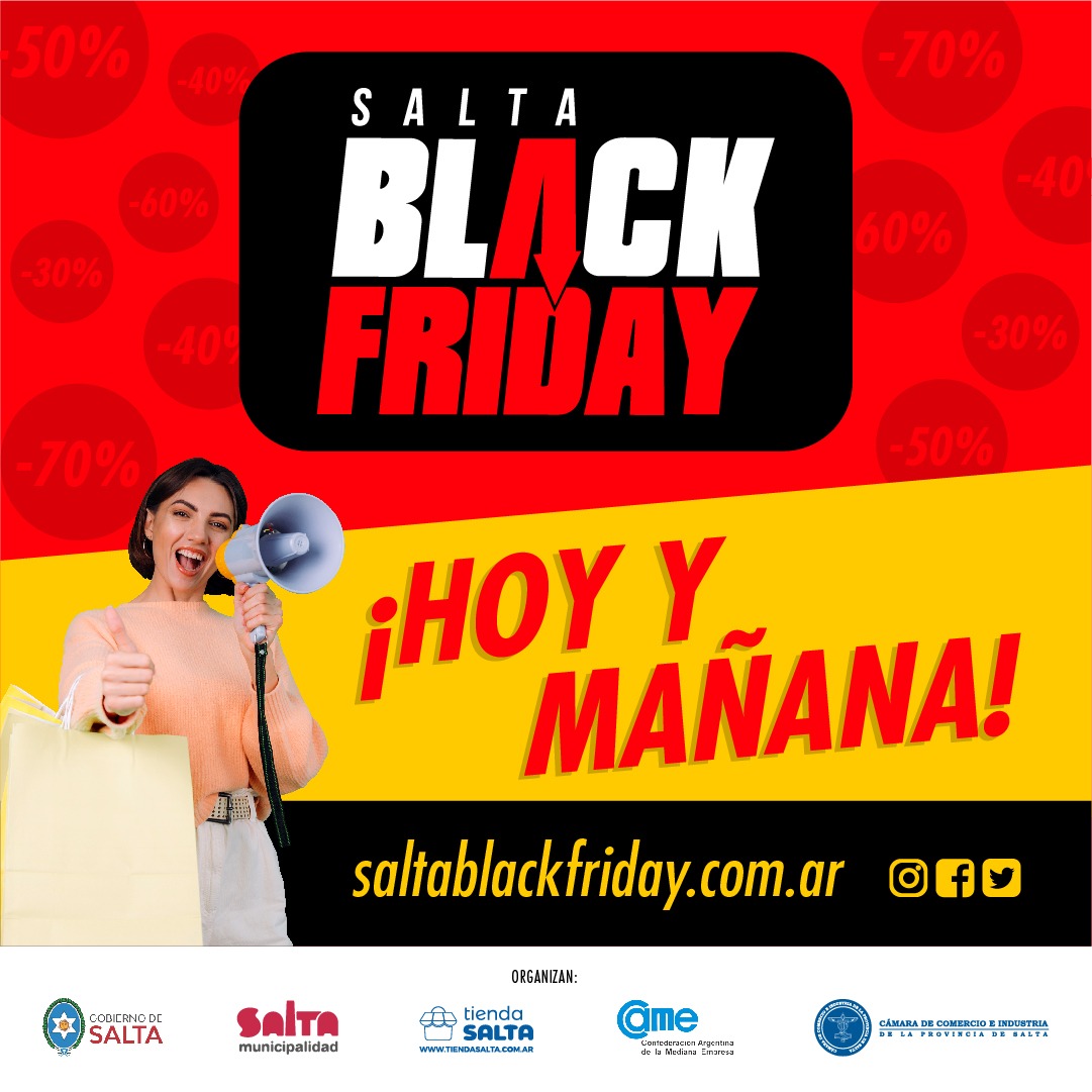 danielbetzel's tweet photo. ¡¡HOY ARRANCA #SaltaBlackFriday!!
🗓️ ¡Hoy y mañana comprate todo con los descuentos más locos del año!
🎁🛍️💳 Date el gusto!!
👉 Comsultá comercios adheridos en: https://t.co/tVj4YMOBy3 https://t.co/uDrYCXE05U