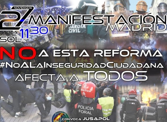 ¡Porque la seguridad ciudadana nos afecta a todos!
Ciudadanos y #FFCCSE debemos unirnos mañana en Madrid.
#27NMadrid
#NoALaInseguridadCiudadana #unidossomosmasfuertes 
"La nueva ley de seguridad la han hecho los antisistema para los propios antisistema"
lavozdegalicia.es/noticia/espana…