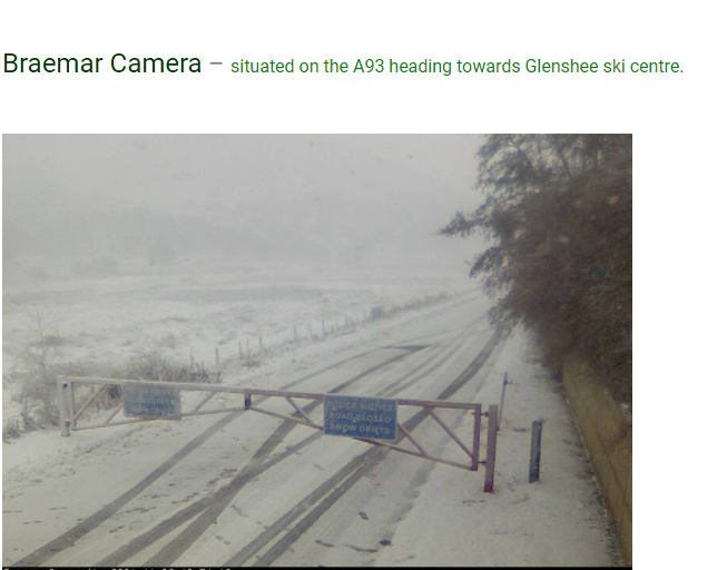 ⛔️SNOW GATE CLOSURES⛔️ ⌚️13:58

The snow gates at Braemar and Glenshee have now been CLOSED due to the poor weather conditions

More info: metoffice.gov.uk

#DriveSafe #TakeCare