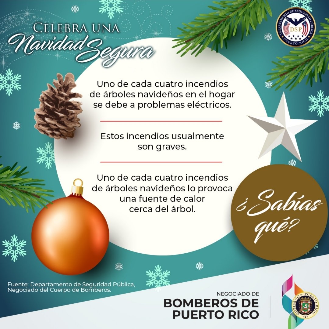 Comunicado de prensa] Exhortan prevenir incendios por decoraciones navideñas, image size:1080x1078