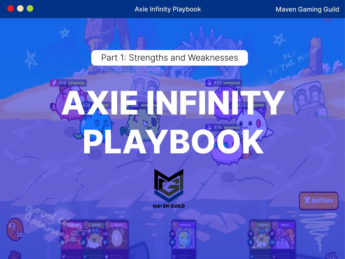 BZHmeme's tweet photo. AXIE INFINITY PLAYBOOK
PART 1: STRENGTHS AND WEAKNESSES

Pinaglaruan ka ba niya? GG go next.

With Maven Gaming Guild's Axie Infinity Playbook, we'll help you make sure that you'll never get played when going against other scholars.

#TeamMGG #AxieInfinity #AxieScholarship https://t.co/ckH0jL0ld9