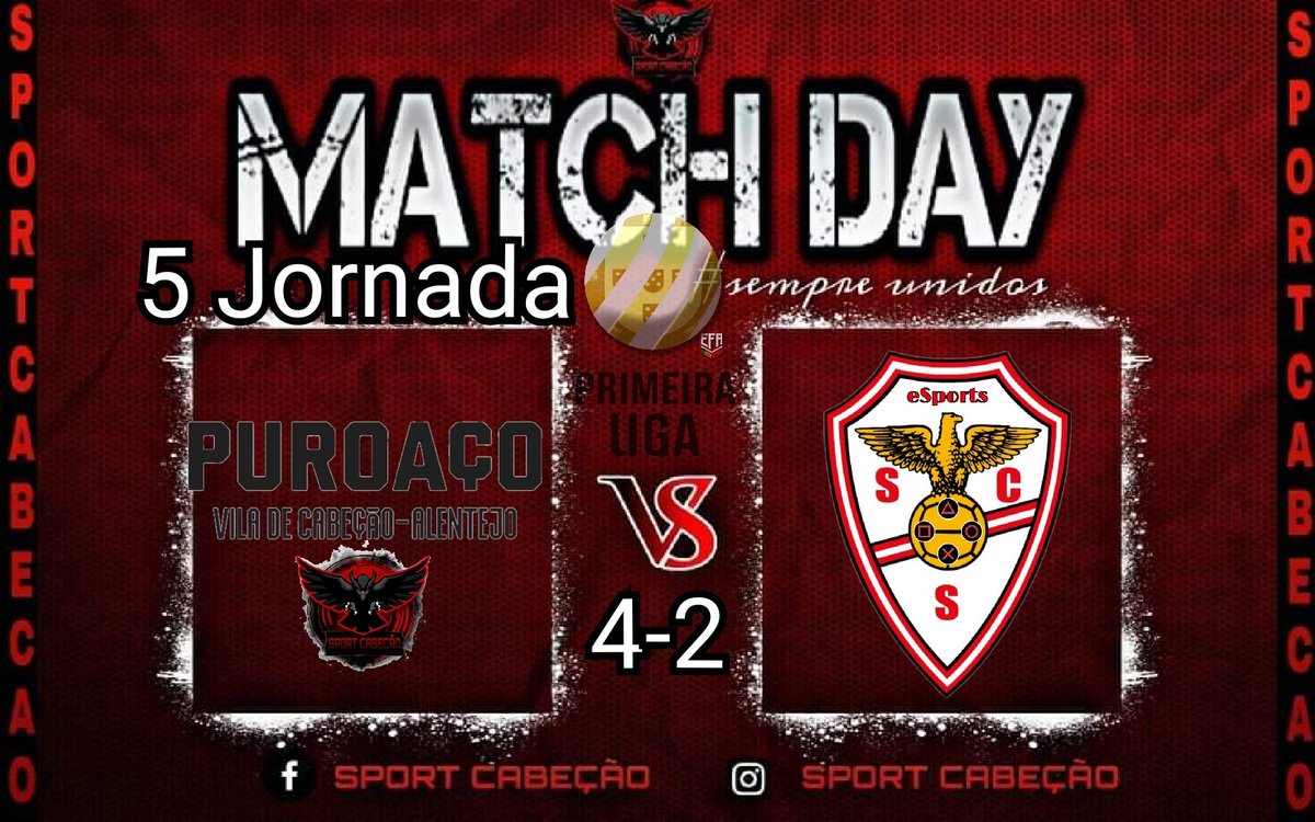 CabecaoSport's tweet photo. @EFA_Portugal 
5 Jornada 
4-2 @SCSeSports 
6 Jornada 
0-2 @LSCeSports 
Somos Cabeção 💪 https://t.co/t11TmEdrmY