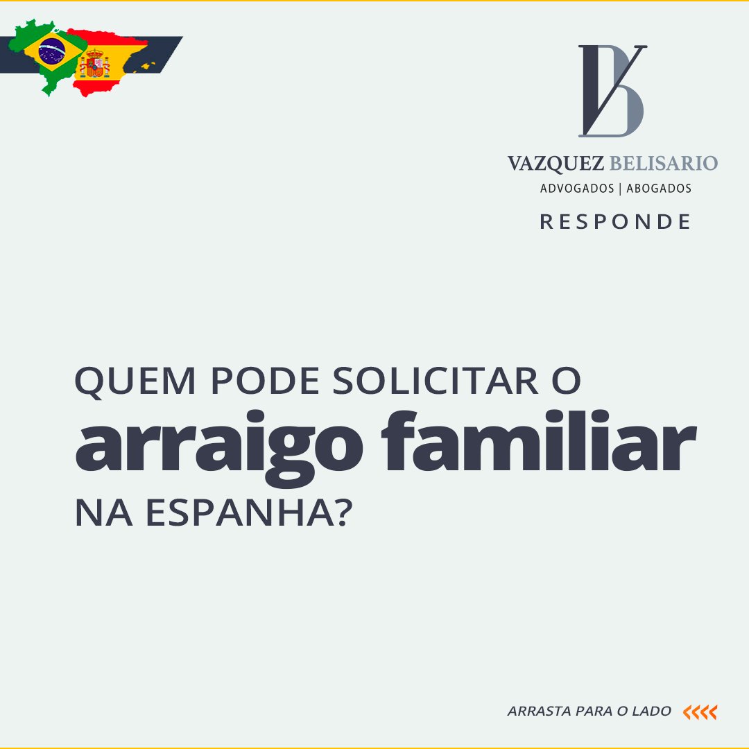 VBespanha's tweet photo. 🇧🇷 Quem pode solicitar o arraigo familiar na Espanha? 🇪🇸  
Leia +: https://t.co/3JKGQtSqC7
Estamos aqui para atender você com excelência. ⠀⠀⠀
#espanhaadvogados #arraigofamiliarnaespanha #espanha #brasileirosnaespanha https://t.co/Bsf24UznT5