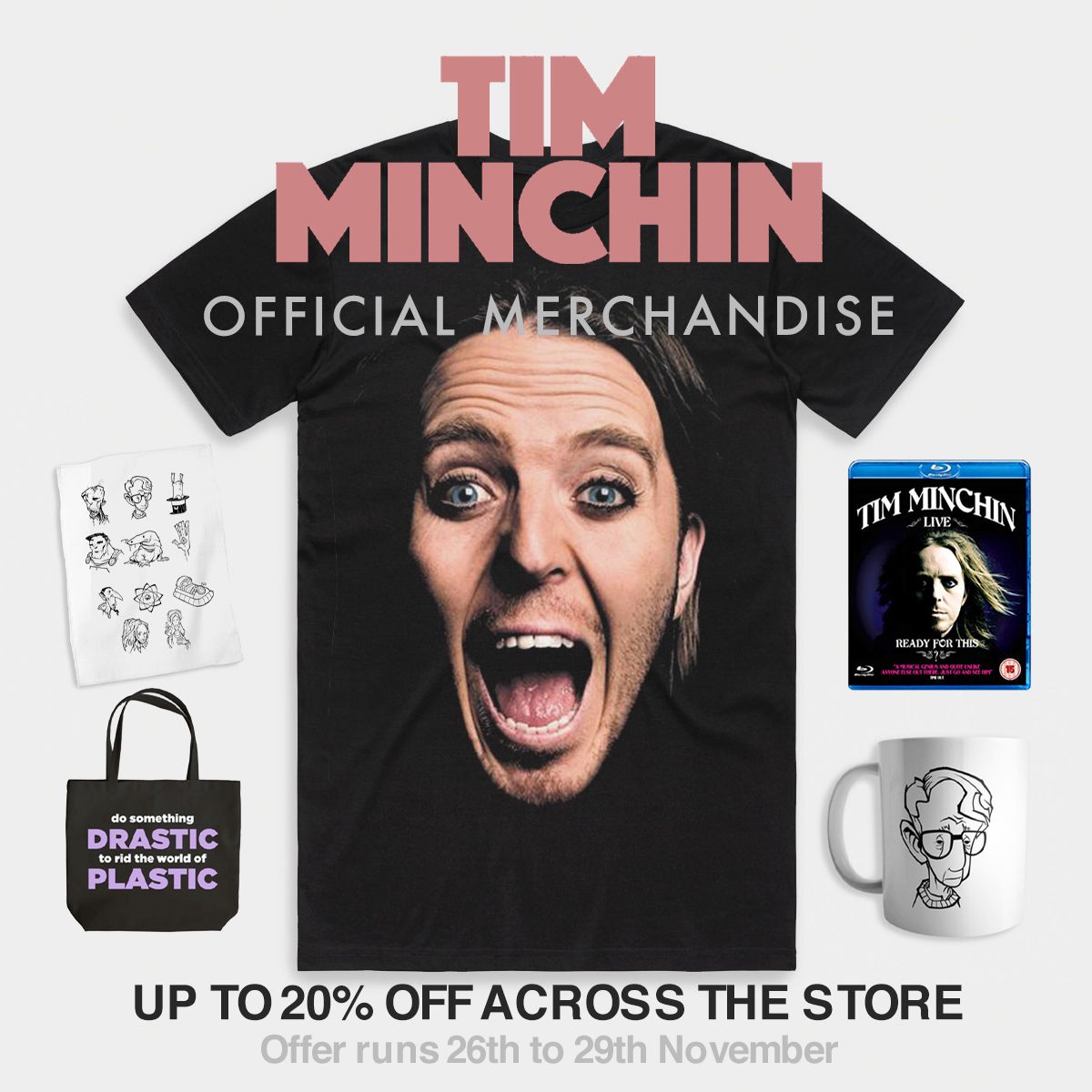 timminchin's tweet photo. News: Heads-up! There's a sale at the Europe shop this weekend:
https://t.co/HDq4c53rnd
They ship worldwide.
 
Voucher codes to use at checkout:
Apart Together &amp; Current Tour 10% off: APART10
All other merchandise 20% off: HOLIDAYS21
 
They can be used together &amp; are not limited. https://t.co/jiV063IFQl