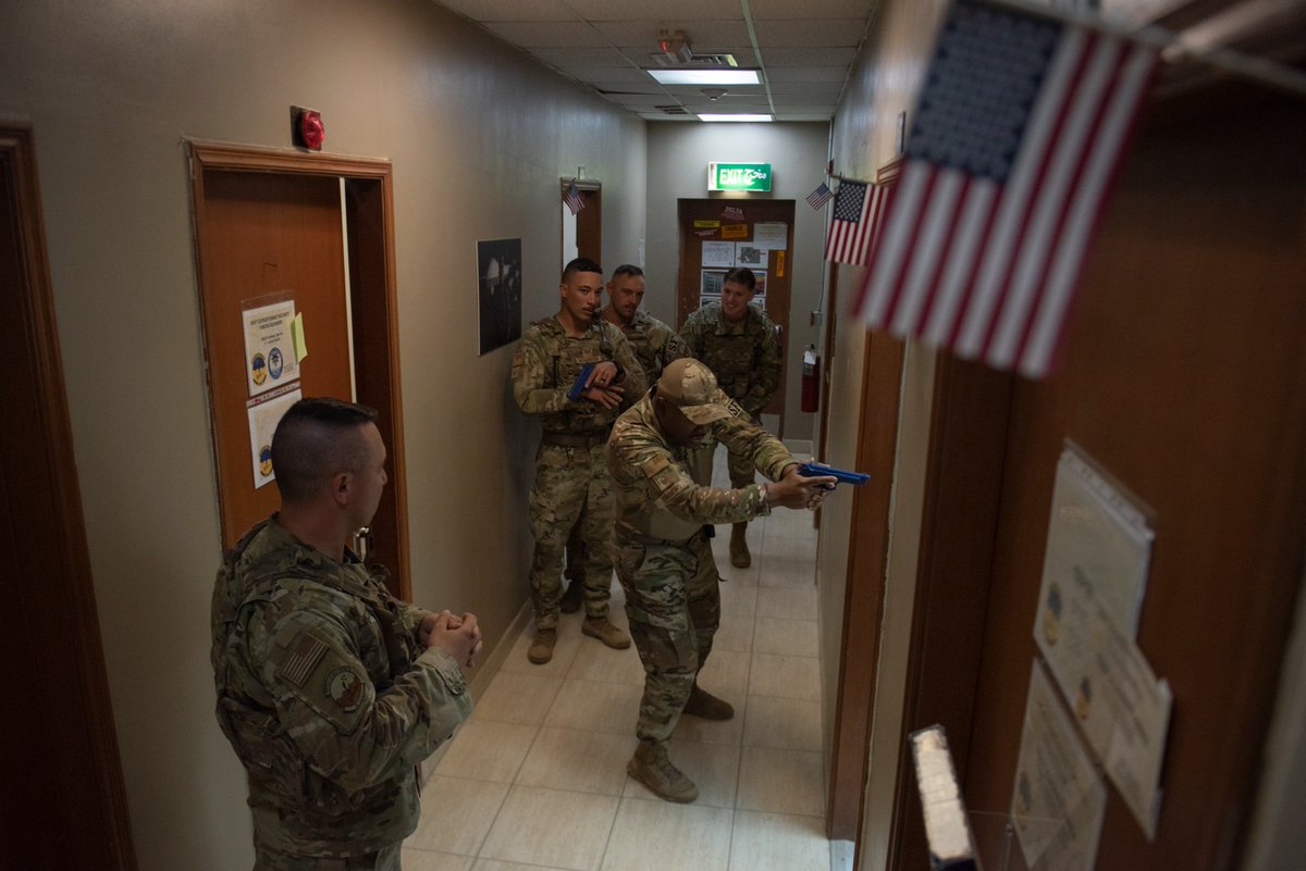 386thAEW's tweet photo. Our Defenders are always training to learn new skills as well as refining old ones. The 386th Expeditionary Security Forces Squadron went through multiple training scenarios on how to best respond to an active shooter event.
@USAFCENT @CENTCOM https://t.co/yMNGIhtegj