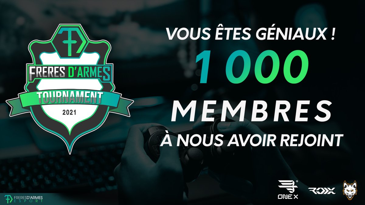 FDAEsport's tweet photo. 💥 Merci à vous, la barre des 1000 membres sur notre discord tournament (@FDA_Tournament) a été dépassé. 

▶️https://t.co/bmcPzrnBhA https://t.co/oTDYSeJU5b