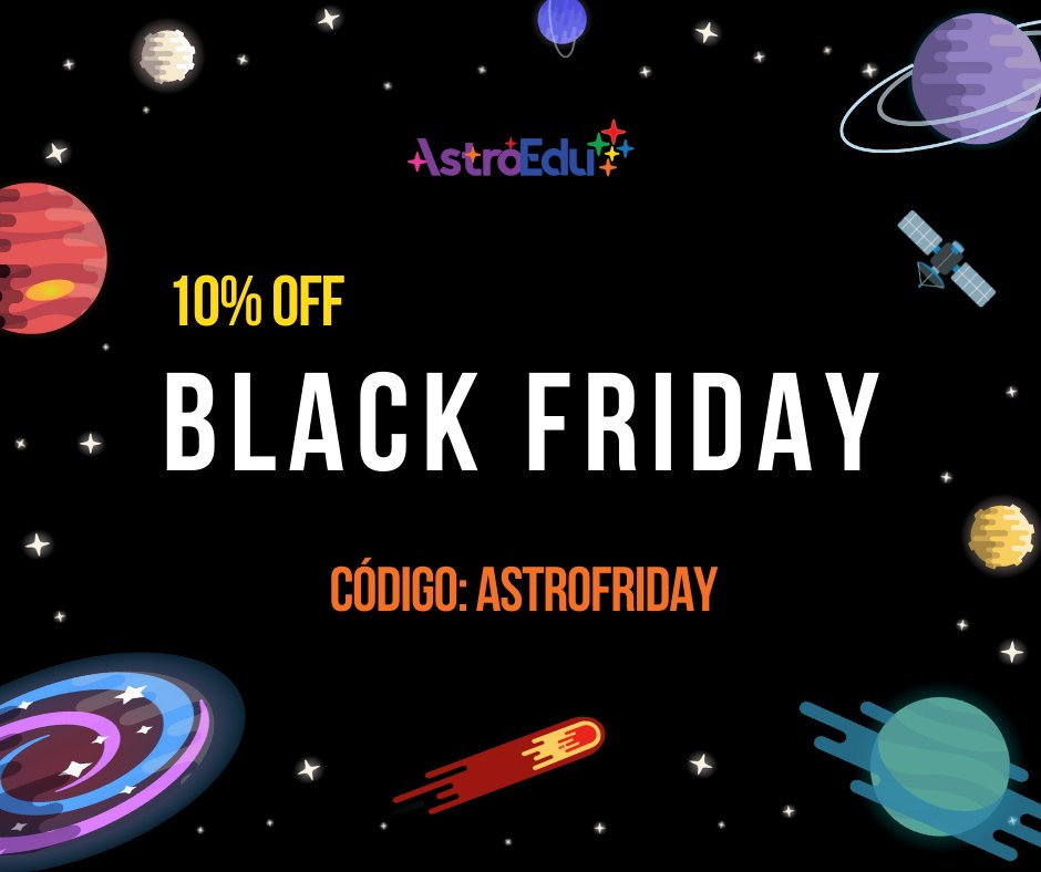 astroeducom's tweet photo. ✨¡Celebramos el Black Friday en AstroEdu con un 10% dcto!✨

▫️Ingresa a https://t.co/PLyz2yjJWo y selecciona suscripción Full o Escolar
▫️Ingresa el código: ASTROFRIDAY
▫️Y listo ¡A disfrutar de todos los cursos de AstroEdu! 💫

¡Nos vemos en https://t.co/V793XAvDy7! 🚀 https://t.co/mXUJnW22ng
