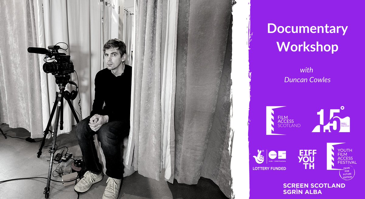 FilmAccess_Scot's tweet photo. 📢Tickets available for Edinburgh Workshop📢 We still have space at the #FilmsForFuture One Hour Documentary Workshop with BAFTA Scotland award winner Duncan Cowles this Saturday 27th Nov- 2pm! Book your place here: https://t.co/6IqINrKzKw https://t.co/PdfSSKAFfj